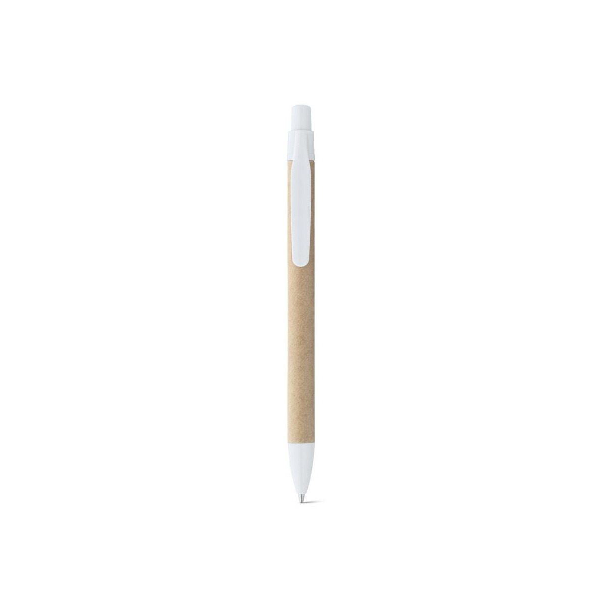 Długopisy ekologiczne z logo – remi. długopis z papieru kraft z klipsem 91628_106-a REMI. Długopis z papieru kraft z klipsem 91628_106-a