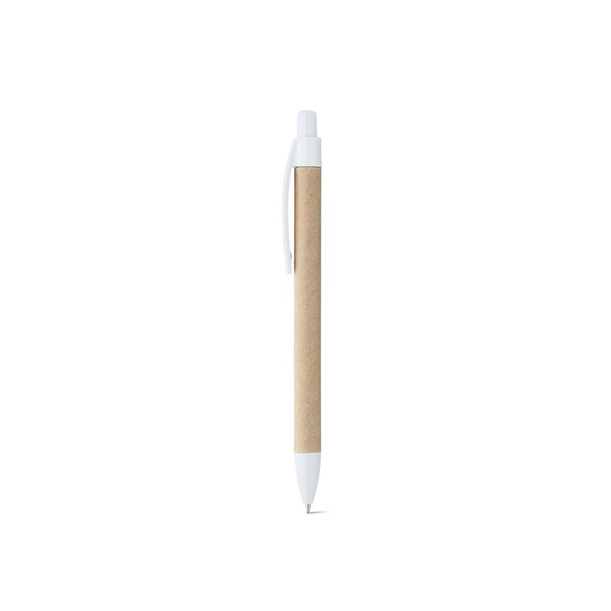 Długopisy ekologiczne z logo – remi. długopis z papieru kraft z klipsem 91628_106 REMI. Długopis z papieru kraft z klipsem 91628_106
