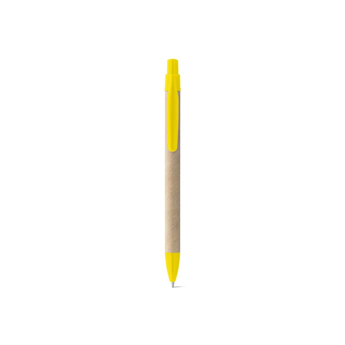 Długopisy ekologiczne z logo – remi. długopis z papieru kraft z klipsem 91628_108-a REMI. Długopis z papieru kraft z klipsem 91628_108-a