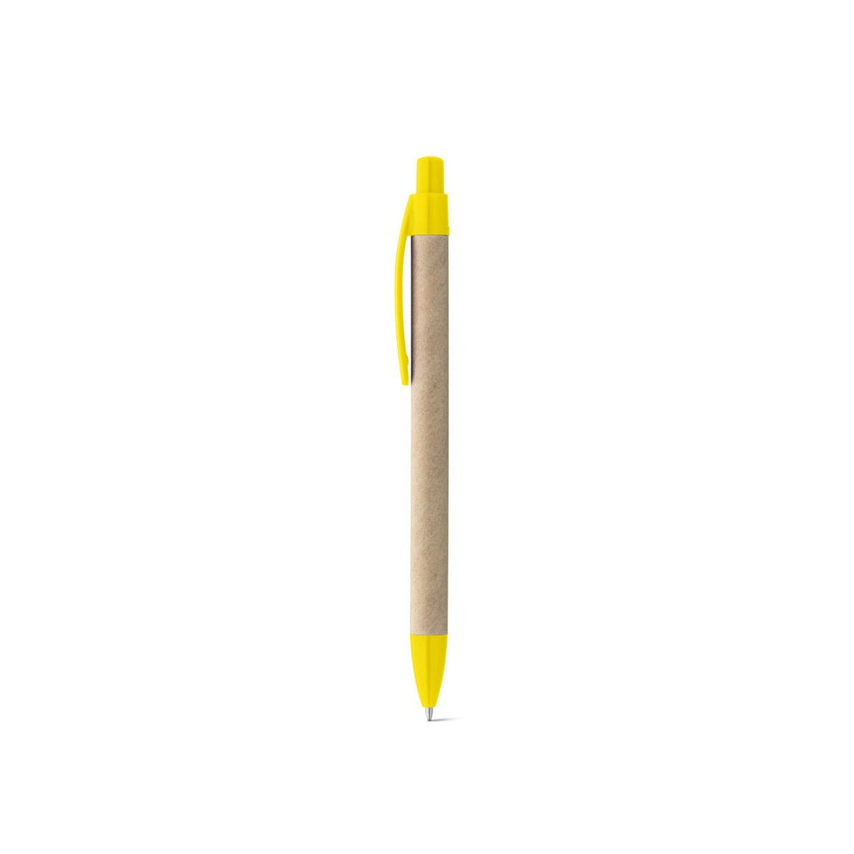 Długopisy ekologiczne z logo – remi. długopis z papieru kraft z klipsem 91628_108 REMI. Długopis z papieru kraft z klipsem 91628_108