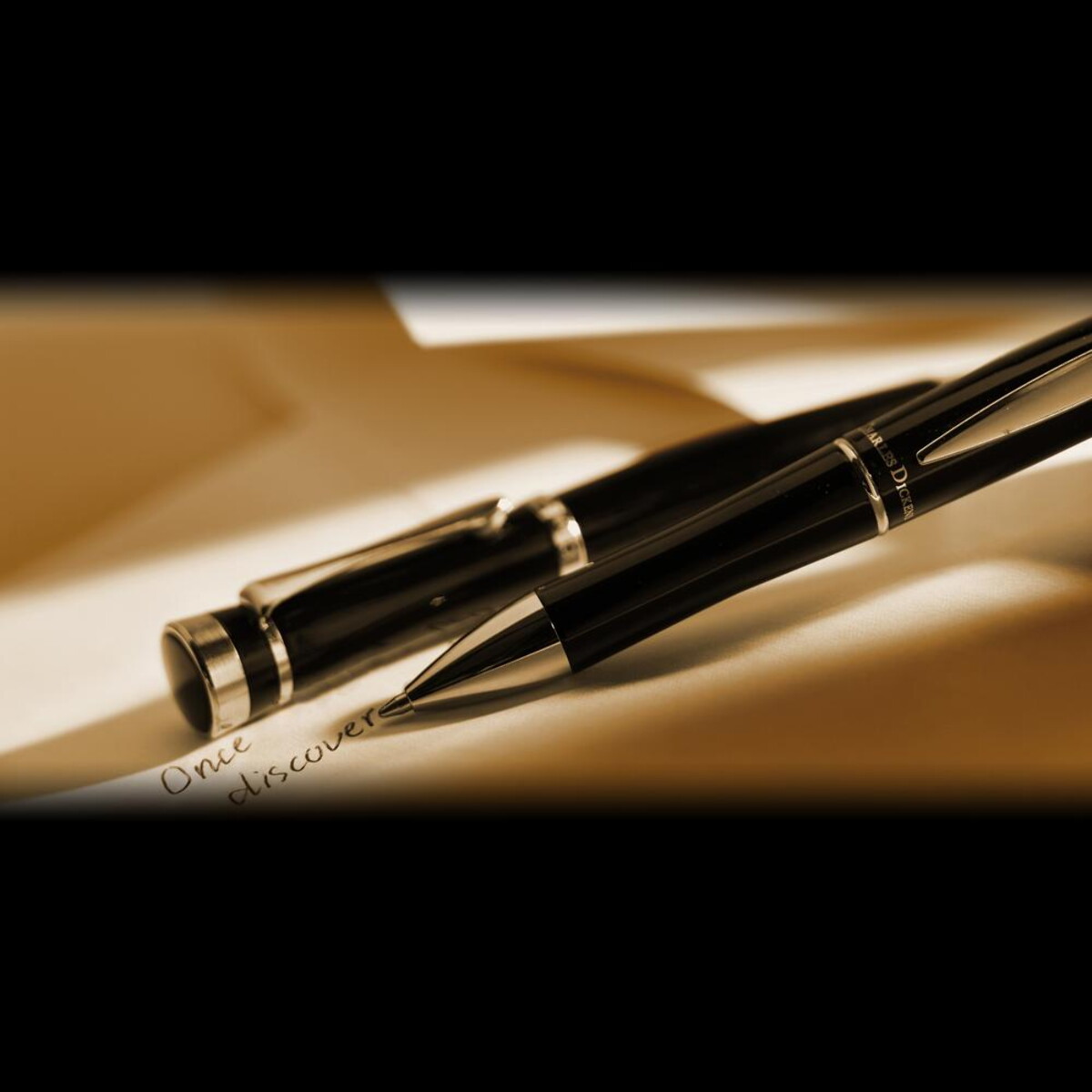 Długopisy metalowe z logo – długopis charles dickens® w pudełku V1104_B Długopis Charles Dickens® w pudełku V1104_B