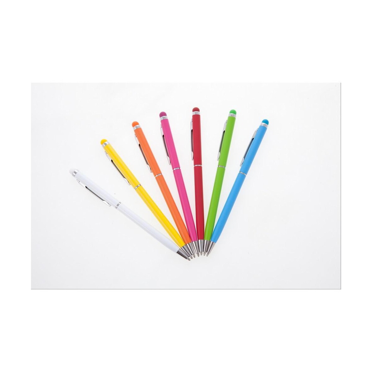 Długopisy metalowe z logo – długopis, touch pen | dennis V1637_3 Długopis, touch pen | Dennis V1637_3