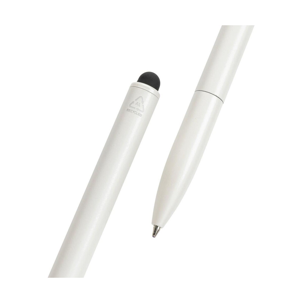 Długopisy plastikowe z logo – długopis, touch pen kymi, aluminium z recyklingu P611.233__B_4 Długopis, touch pen Kymi, aluminium z recyklingu P611.233__B_4