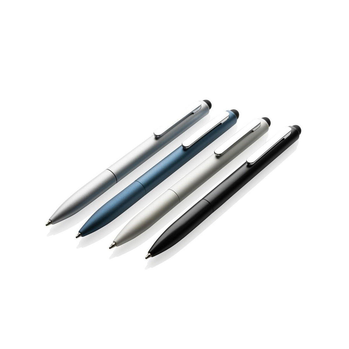 Długopisy plastikowe z logo – długopis, touch pen kymi, aluminium z recyklingu P611.233__G_300 Długopis, touch pen Kymi, aluminium z recyklingu P611.233__G_300