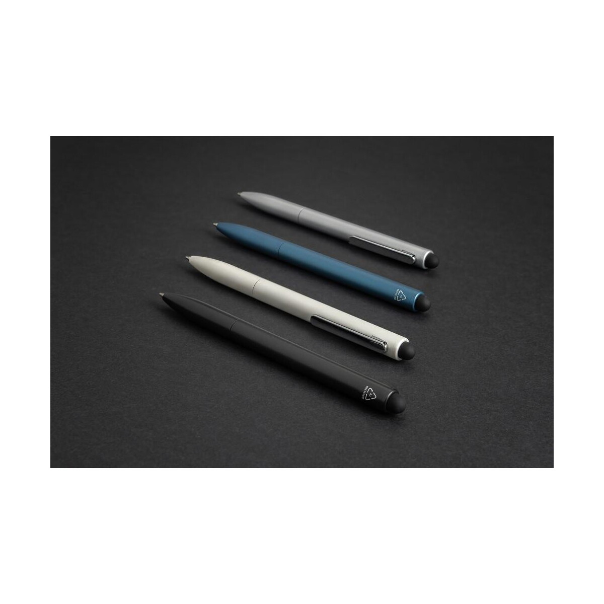 Długopisy plastikowe z logo – długopis, touch pen kymi, aluminium z recyklingu P611.233__M_400 Długopis, touch pen Kymi, aluminium z recyklingu P611.233__M_400