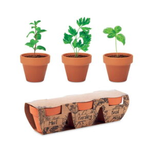 Zestaw 3 doniczek z terakoty FLOWERPOT mo6145-40
