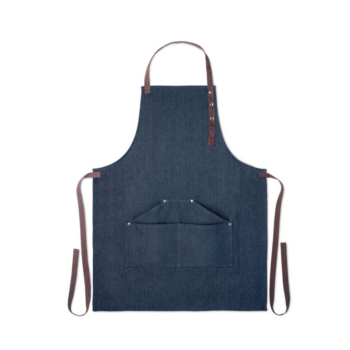 Fartuchy z logo – fartuch dżinsowy 240 gr/m² denipur mo6264-04-back Fartuch dżinsowy 240 gr/m² DENIPUR mo6264-04-back