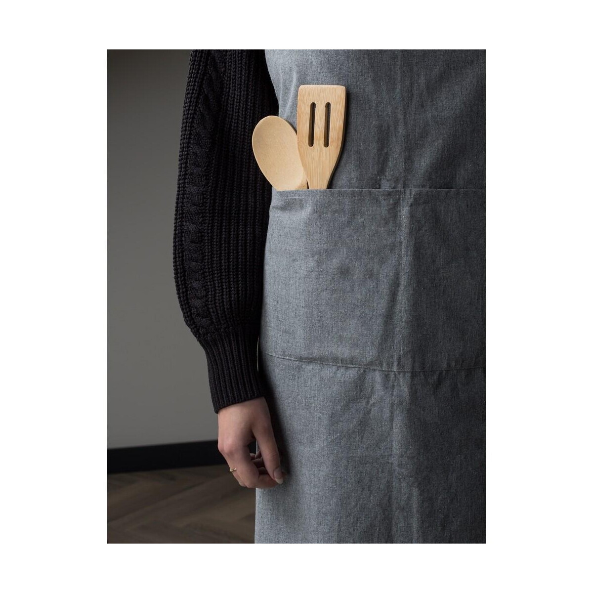Fartuchy z logo – fartuch kuchenny rpet V1593_A Fartuch kuchenny RPET V1593_A