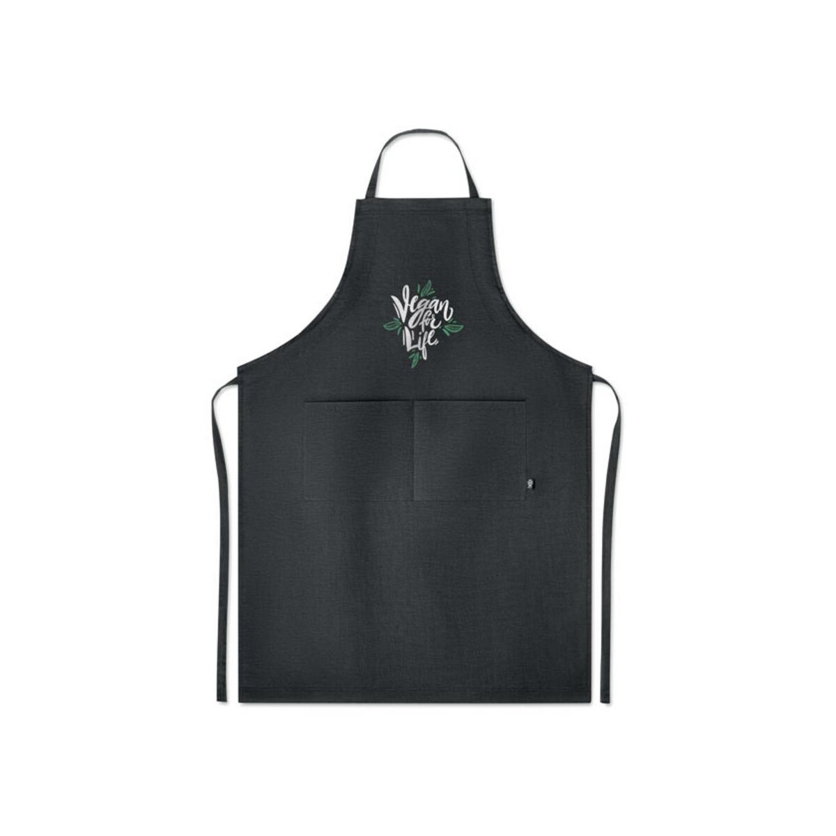 Fartuchy z logo – fartuch regulowany z konopi naima apron mo6164-03-print Fartuch regulowany z konopi NAIMA APRON mo6164-03-print