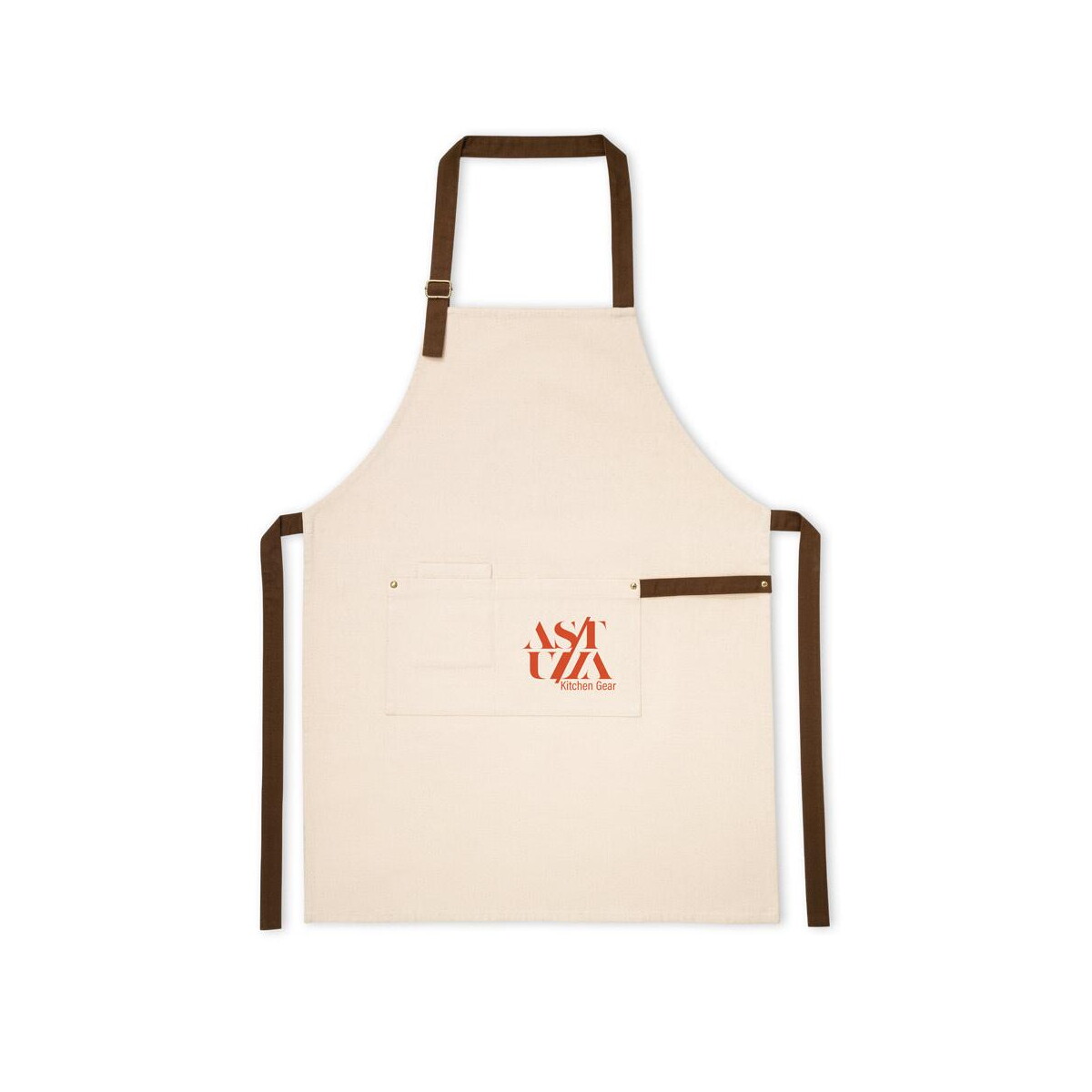 Fartuchy z logo – holm. fartuch z płótna 100% bawełny (320 g/m²) z metalowymi detalami 99815_150-a-logo HOLM. Fartuch z płótna 100% bawełny (320 g/m²) z metalowymi detalami 99815_150-a-logo