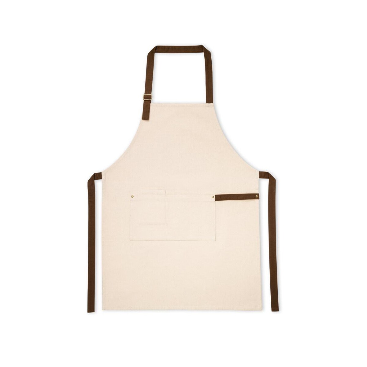 Fartuchy z logo – holm. fartuch z płótna 100% bawełny (320 g/m²) z metalowymi detalami 99815_150-a HOLM. Fartuch z płótna 100% bawełny (320 g/m²) z metalowymi detalami 99815_150-a