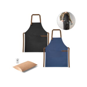 VESPER. Fartuch z płótna bawełnianego 100% (300 g/m²) z metalowymi detalami 99816_set