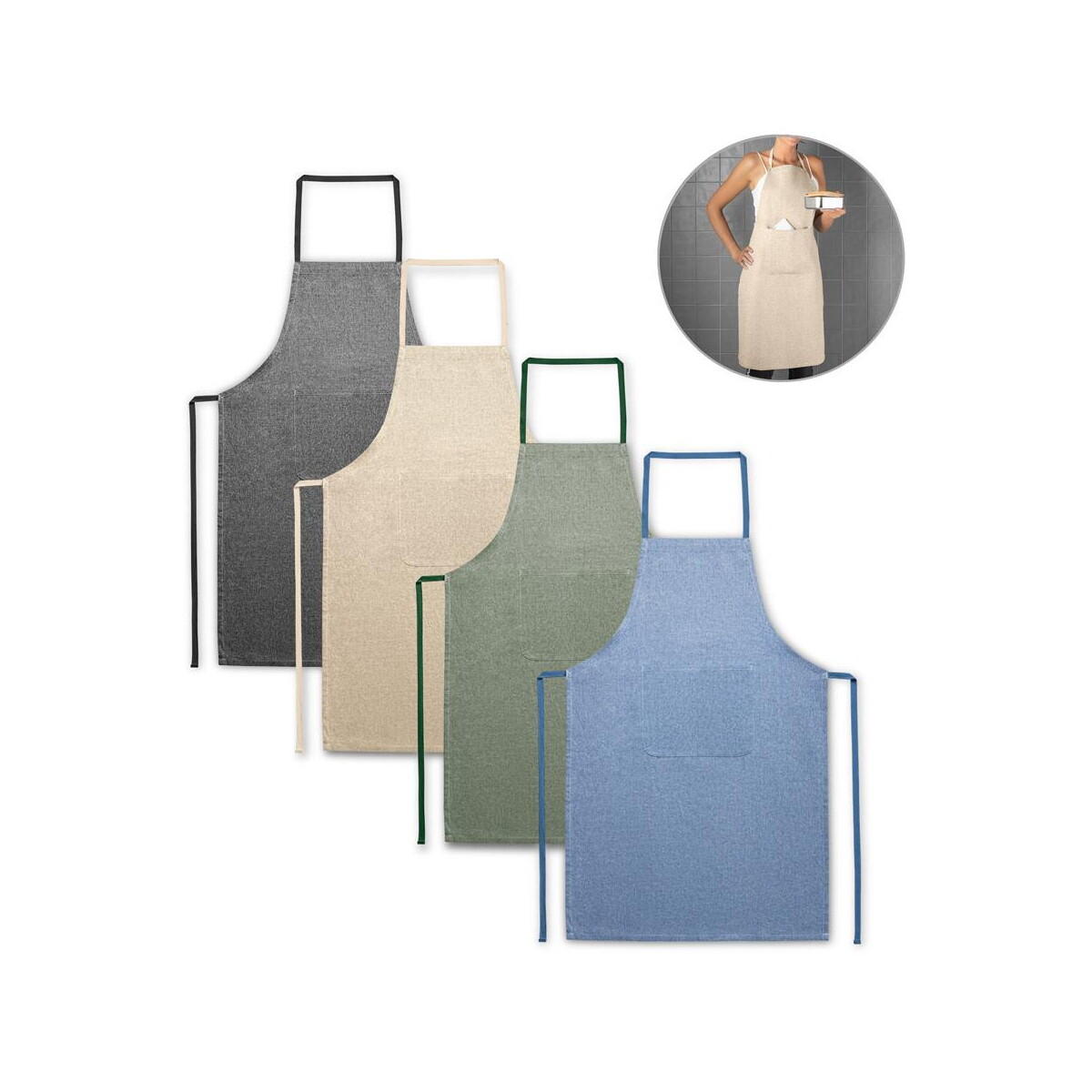 ZIMBRO. Fartuch zawierający bawełnę pochodzącą z recyklingu (140 g/m²) 99812_set