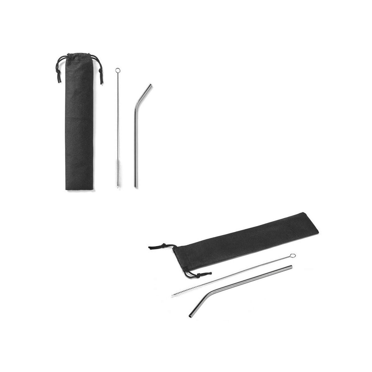 COCKTAIL. Metalowa słomka wielokrotnego użytku 94097_set