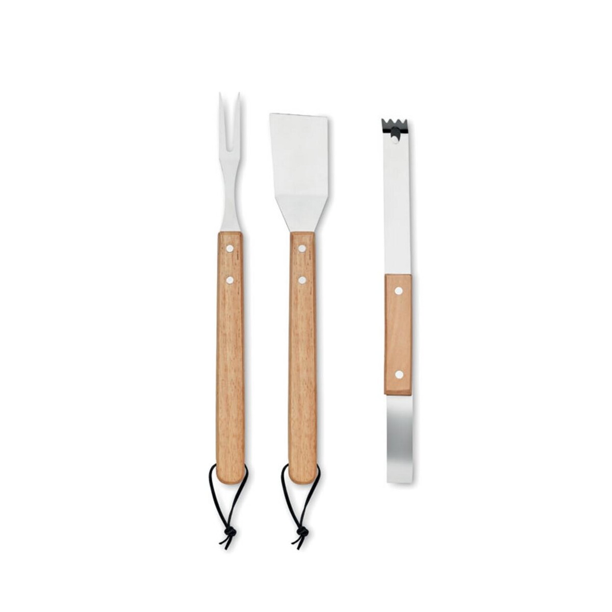 Gadżety do grilla z logo – dębowy zestaw do grillowania smokey mo2546-40-top Dębowy zestaw do grillowania SMOKEY mo2546-40-top