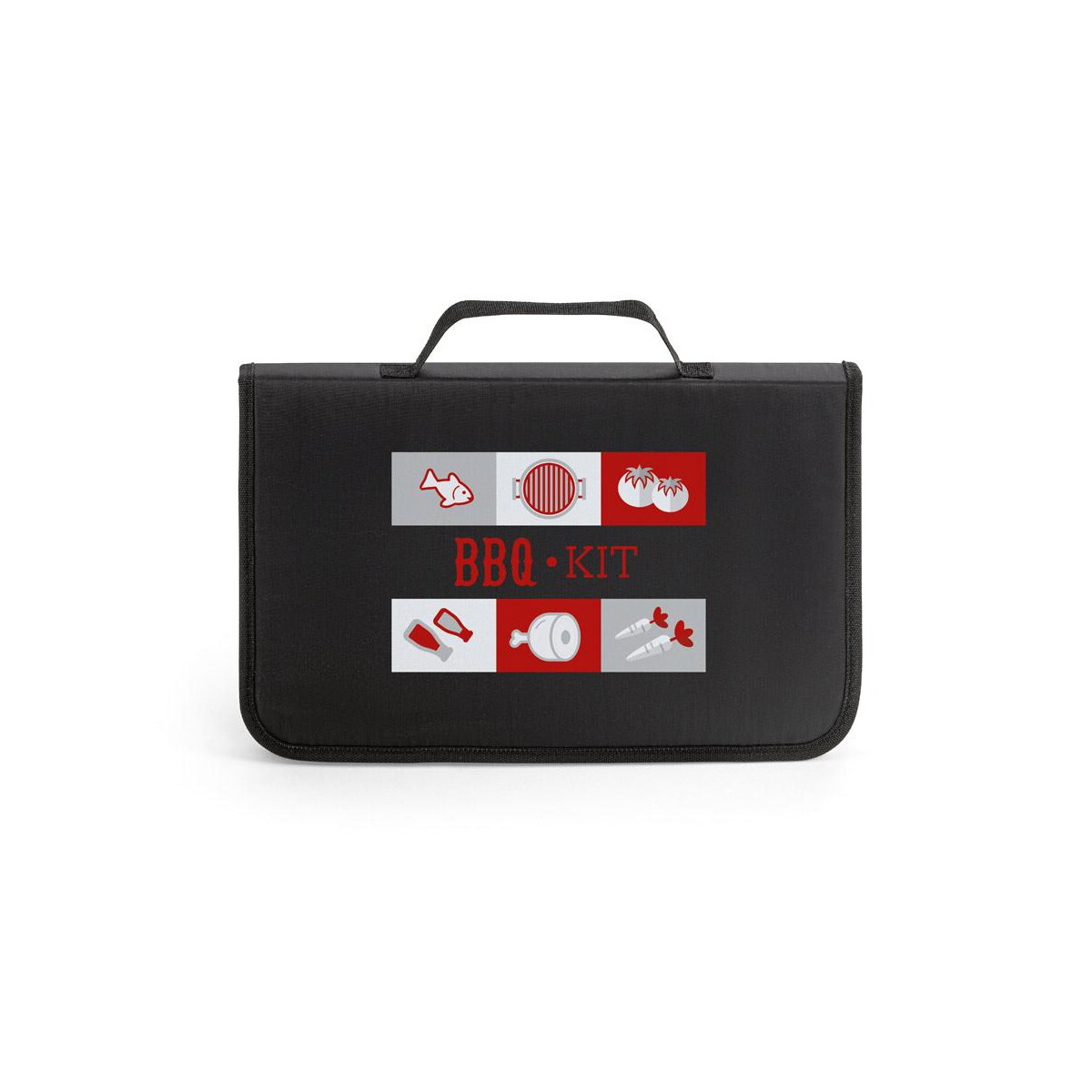 Gadżety do grilla z logo – flare. 5-częściowy zestaw do grillowania wykonany z drewna i stali nierdzewnej z bambusową deską 54142_103-pouch-logo FLARE. 5-częściowy zestaw do grillowania wykonany z drewna i stali nierdzewnej z bambusową deską 54142_103-pouch-logo