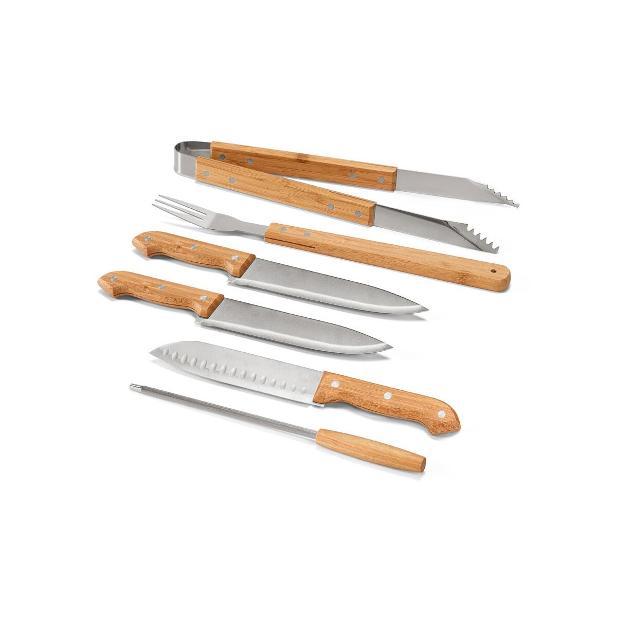 Gadżety do grilla z logo – kabsa. zestaw do grillowania dostarczany w bambusowym etui 53844_160-a KABSA. Zestaw do grillowania dostarczany w bambusowym etui 53844_160-a