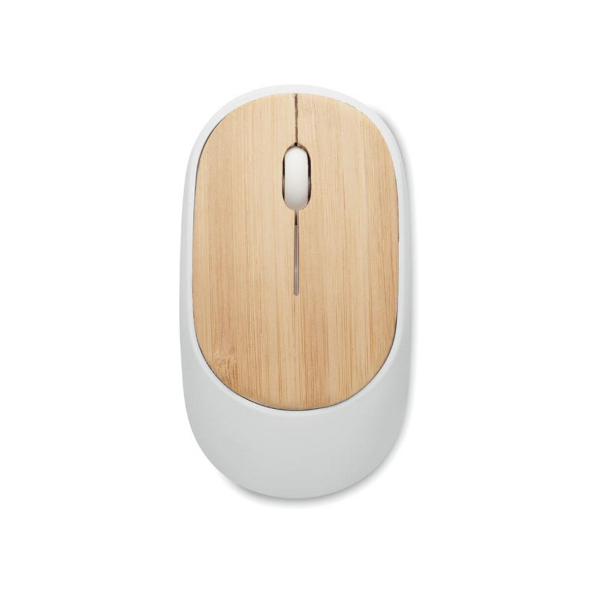 Gadżety do komputera z logo – bezprzewodowa mysz z bambusa curvy bam mo2085-06-side Bezprzewodowa mysz z bambusa CURVY BAM mo2085-06-side