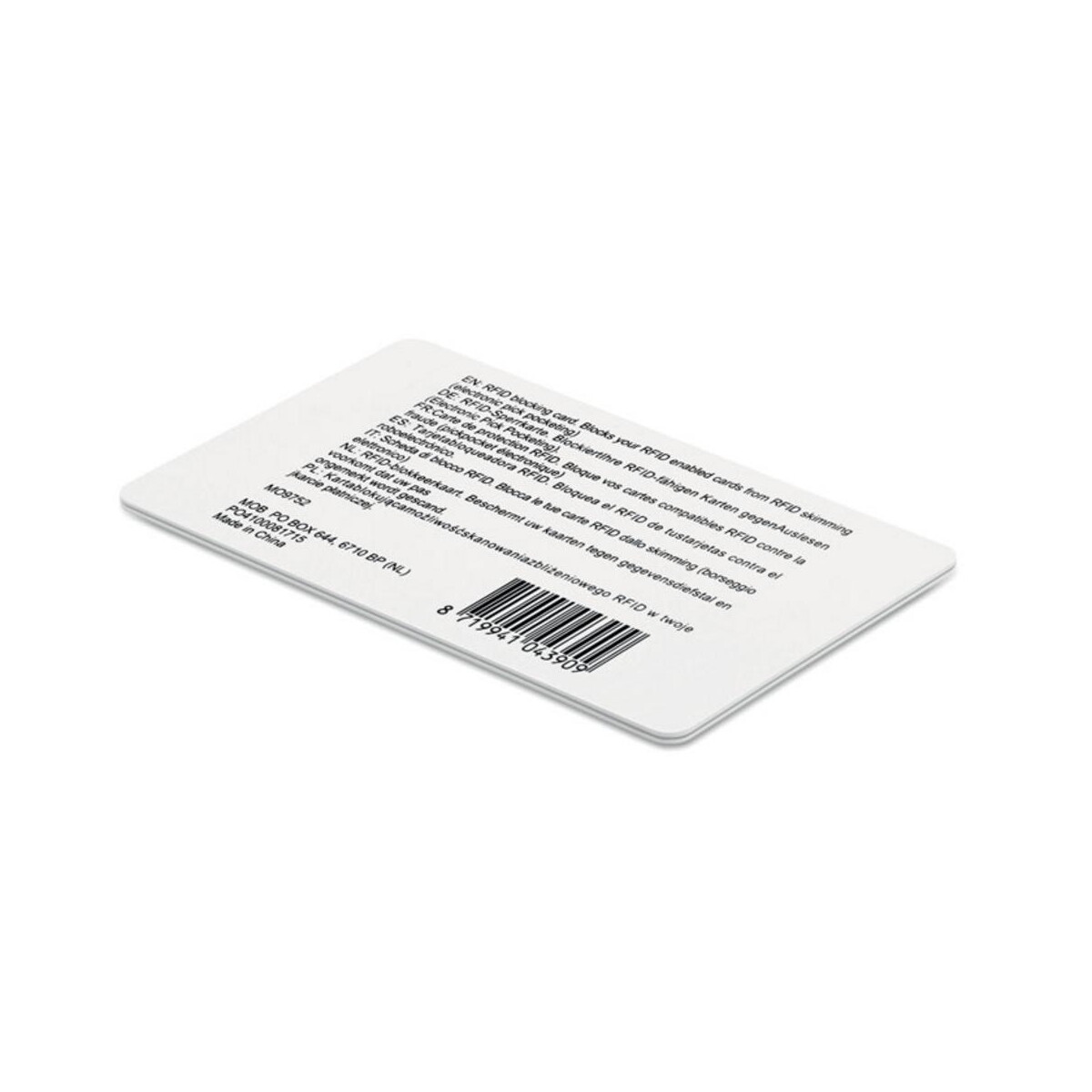 Gadżety do komputera z logo – karta rfid blocking mo9752-06-back Karta RFID BLOCKING mo9752-06-back