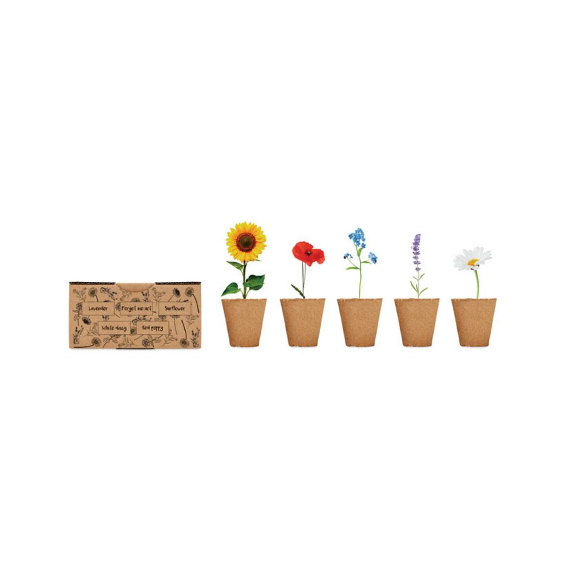 Gadżety do ogrodu z logo – zestaw do uprawy kwiatów flowers mo6500-13-open Zestaw do uprawy kwiatów FLOWERS mo6500-13-open