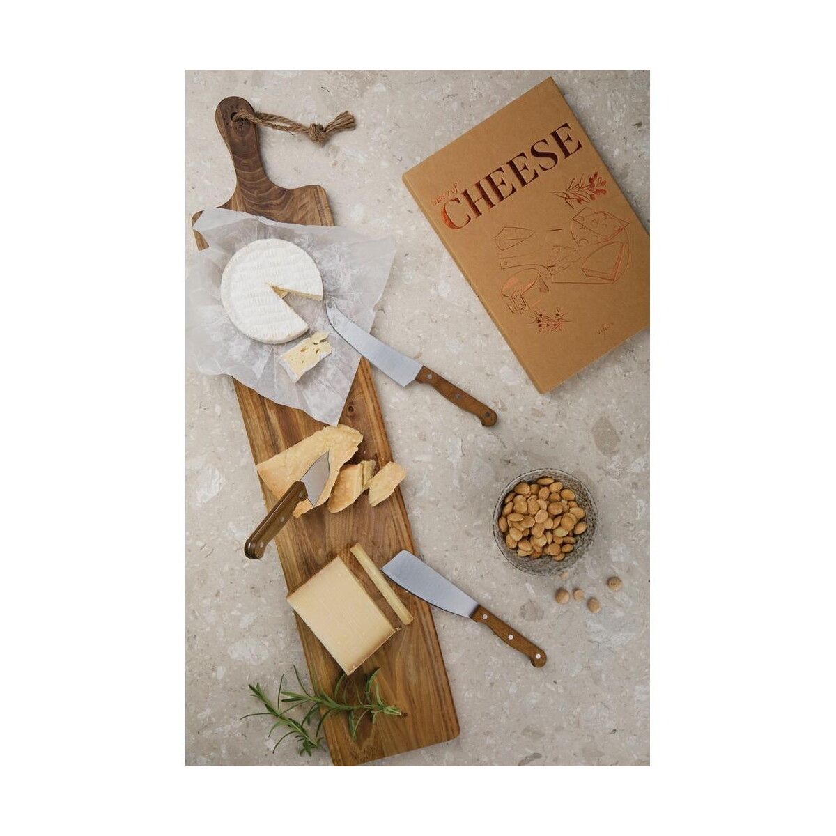 Gadżety do serwowania z logo – zestaw do sera vinga story of cheese VG590-06_V2613627__M_400 Zestaw do sera VINGA Story of Cheese VG590-06_V2613627__M_400