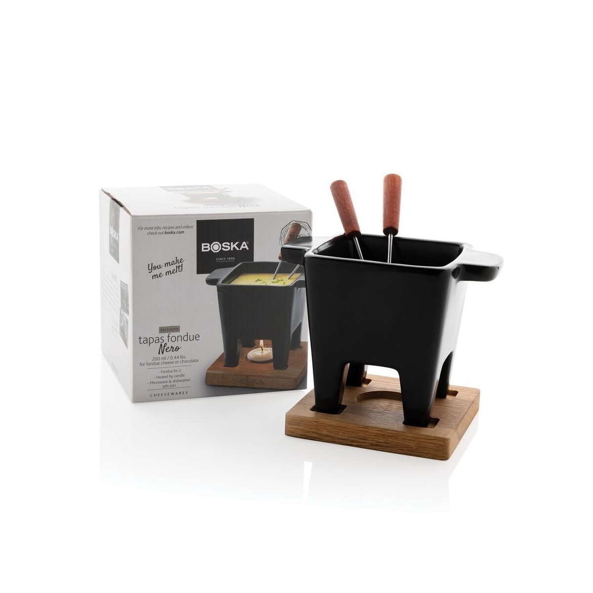 Gadżety do serwowania z logo – zestaw do serwowania fondue boska tapas fondue nero VSB13-03__P_500 Zestaw do serwowania fondue BOSKA Tapas Fondue Nero VSB13-03__P_500