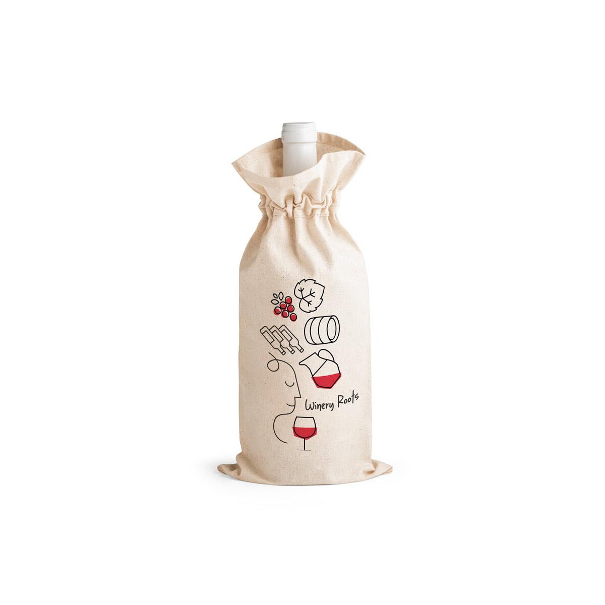 Gadżety do wina z logo – jerome. torba na butelkę, 100% bawełna (180 g/m²) 92883_160-logo JEROME. Torba na butelkę, 100% bawełna (180 g/m²) 92883_160-logo