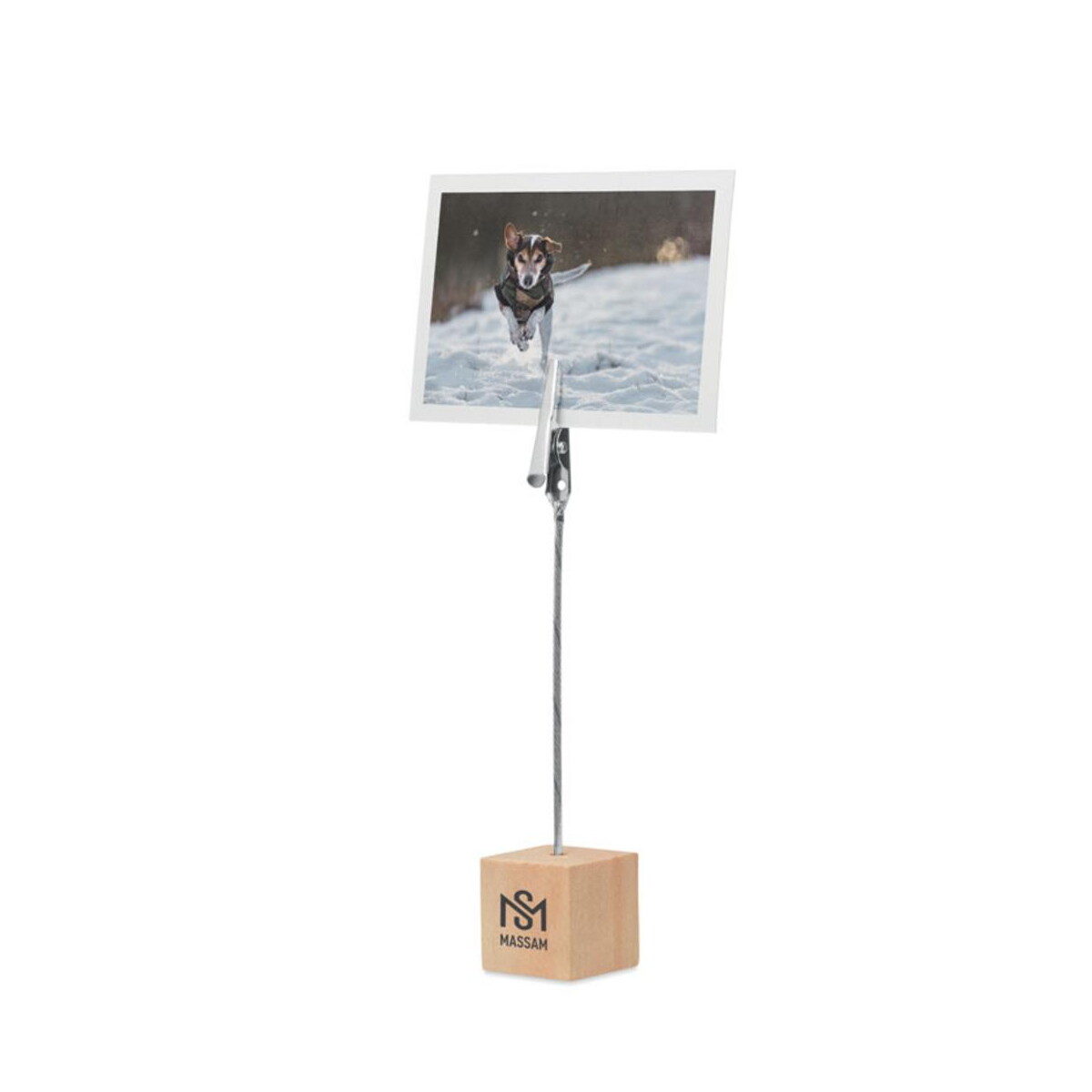 Gadżety na biurko z logo – drewniany uchwyt na zdjęcia hello clip mo9947-40-print Drewniany uchwyt na zdjęcia HELLO CLIP mo9947-40-print