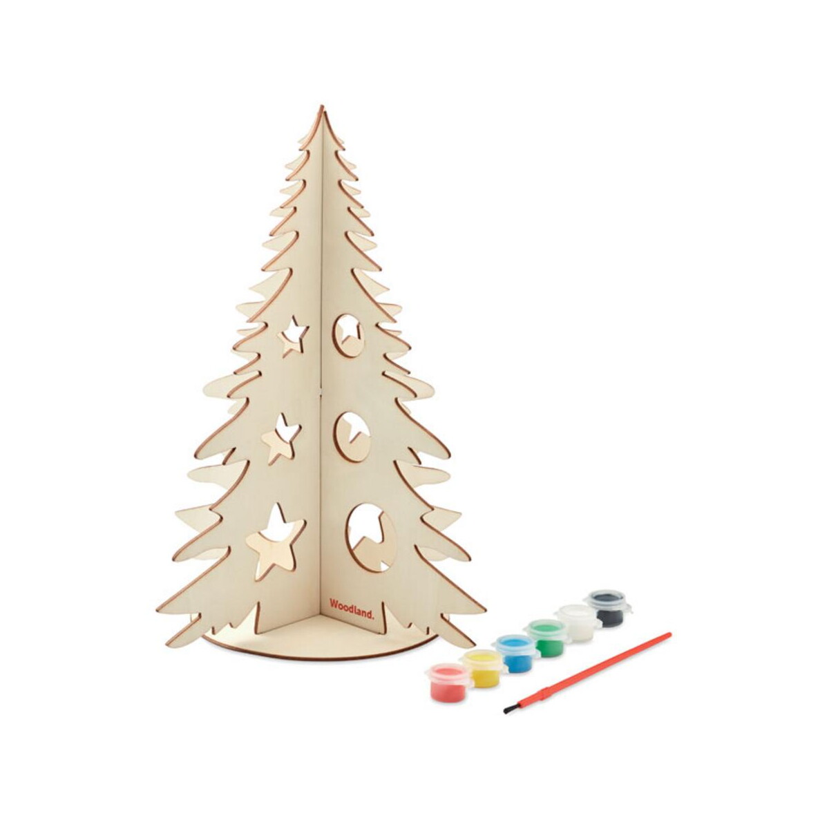 Gadżety świąteczne z logo – drewniana choinka diy tree and paint cx1493-40-print Drewniana choinka DIY TREE AND PAINT cx1493-40-print