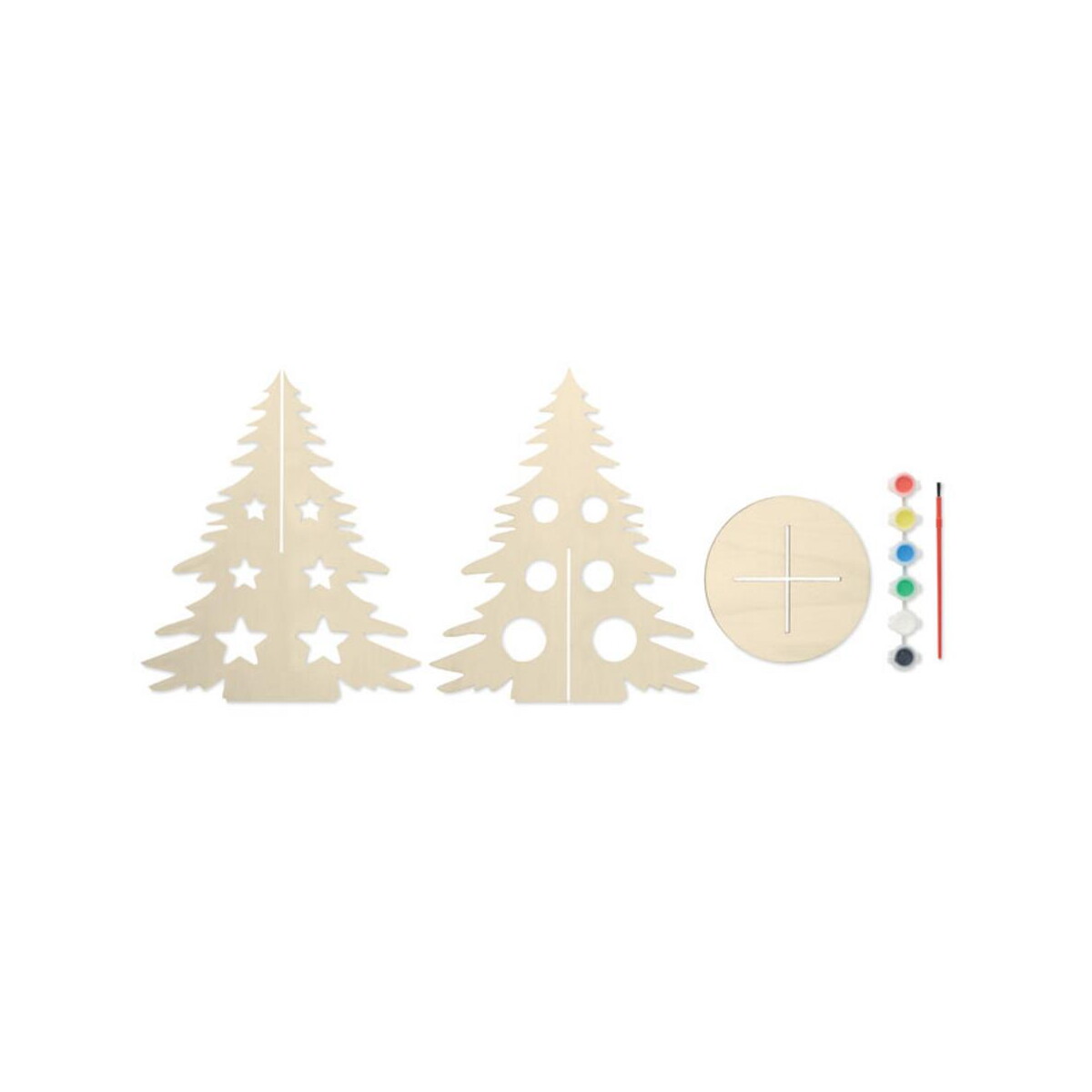 Gadżety świąteczne z logo – drewniana choinka diy tree and paint cx1493-40-side Drewniana choinka DIY TREE AND PAINT cx1493-40-side