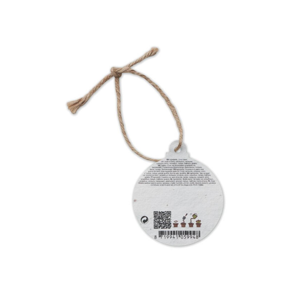Gadżety świąteczne z logo – ozdoba świąteczna z nasionami bauseed cx1515-06-side Ozdoba świąteczna z nasionami BAUSEED cx1515-06-side