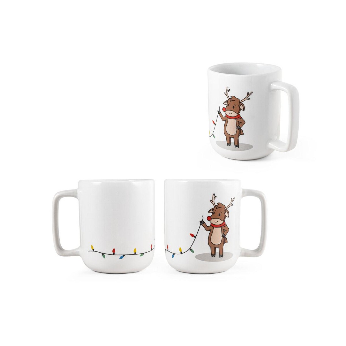 Gadżety świąteczne z logo – reindeer. kubek z nadrukiem świątecznym 330 ml 94282_set REINDEER. Kubek z nadrukiem świątecznym 330 ml 94282_set