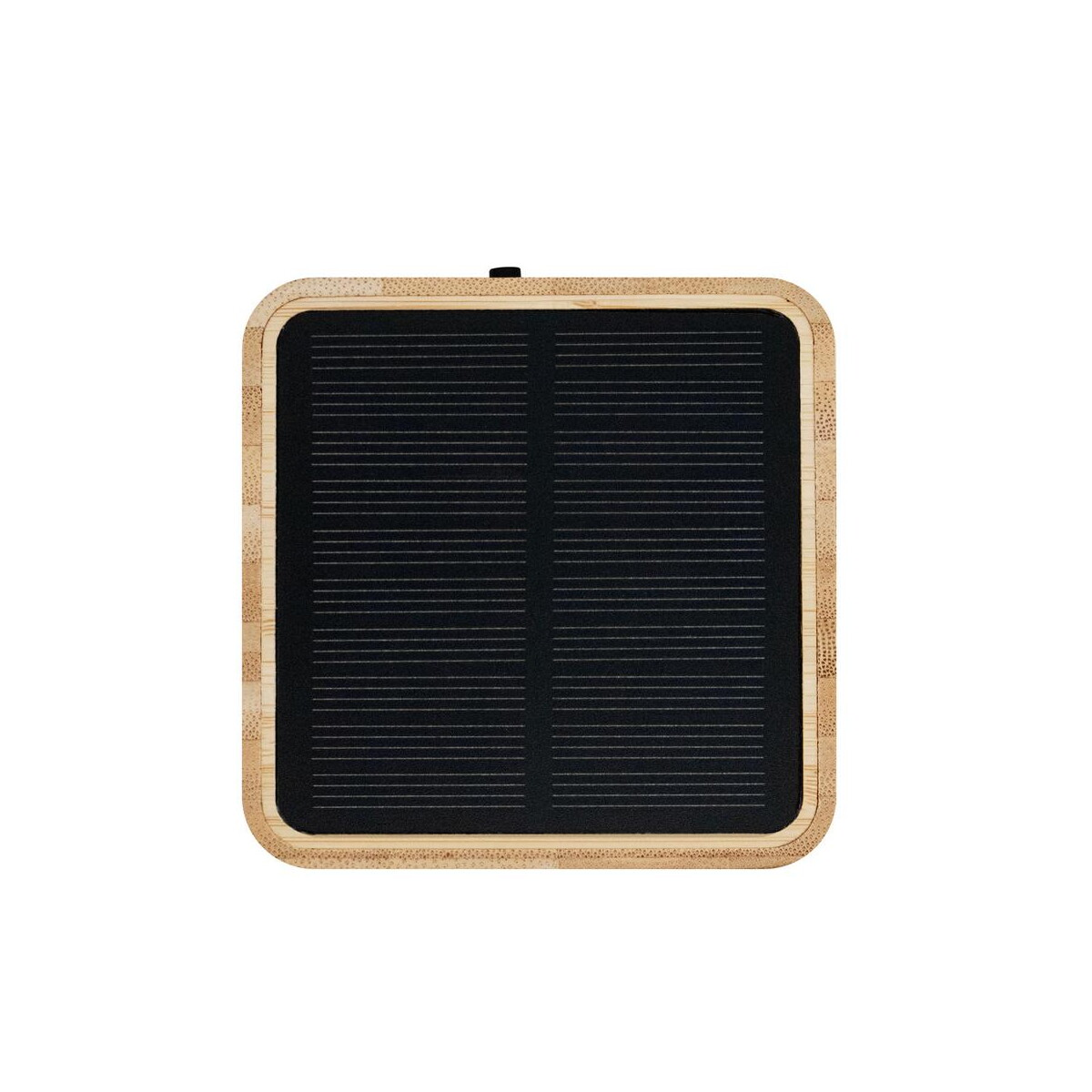 Głośniki z logo – bambusowy głośnik bezprzewodowy 3w b’right, panel słoneczny | androwe V2240-17_IBK01 Bambusowy głośnik bezprzewodowy 3W B'RIGHT, panel słoneczny | Androwe V2240-17_IBK01