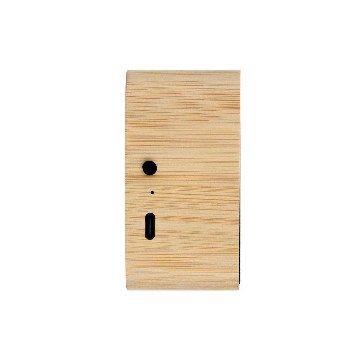 Głośniki z logo – bambusowy głośnik bezprzewodowy 3w b’right, panel słoneczny | androwe V2240-17_ISD01 Bambusowy głośnik bezprzewodowy 3W B'RIGHT, panel słoneczny | Androwe V2240-17_ISD01