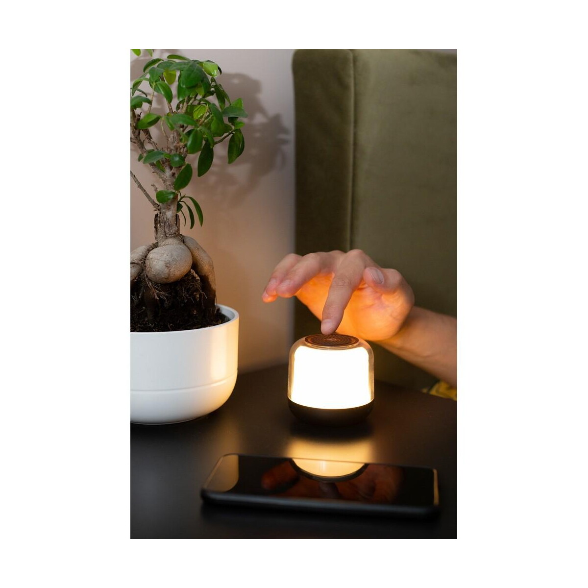 Głośniki z logo – głośnik bezprzewodowy 5w, lampka rgb | seamus V0049_A Głośnik bezprzewodowy 5W, lampka RGB | Seamus V0049_A
