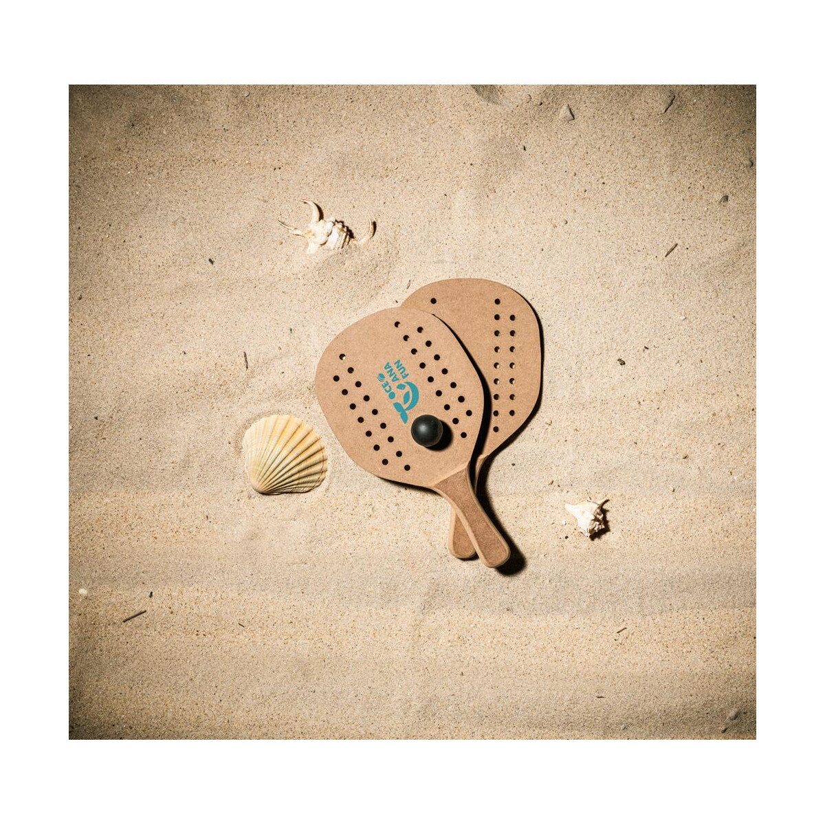 Gry plażowe z logo – tapia. rakiety plażowe mdf 98144_amb TAPIA. Rakiety plażowe MDF 98144_amb