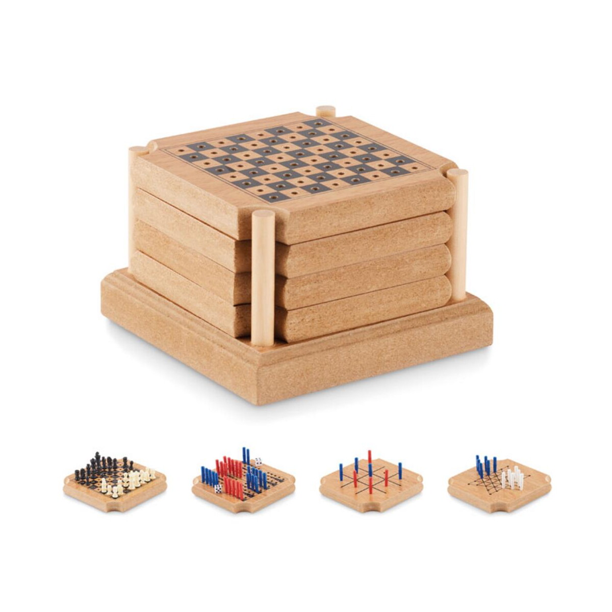 Gry z logo – 4-częściowy zestaw podstawek coastgame mo6382-40 4-częściowy zestaw podstawek COASTGAME mo6382-40
