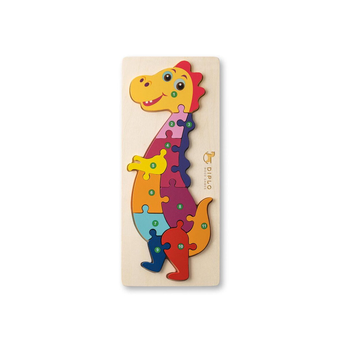 Gry z logo – diplodoco. puzzle w kształcie dinozaura ze sklejki sosnowej 98003_150-a-logo DIPLODOCO. Puzzle w kształcie dinozaura ze sklejki sosnowej 98003_150-a-logo