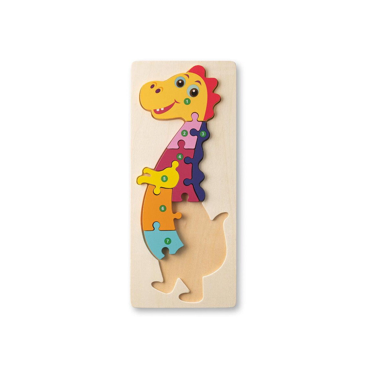 Gry z logo – diplodoco. puzzle w kształcie dinozaura ze sklejki sosnowej 98003_150-c DIPLODOCO. Puzzle w kształcie dinozaura ze sklejki sosnowej 98003_150-c