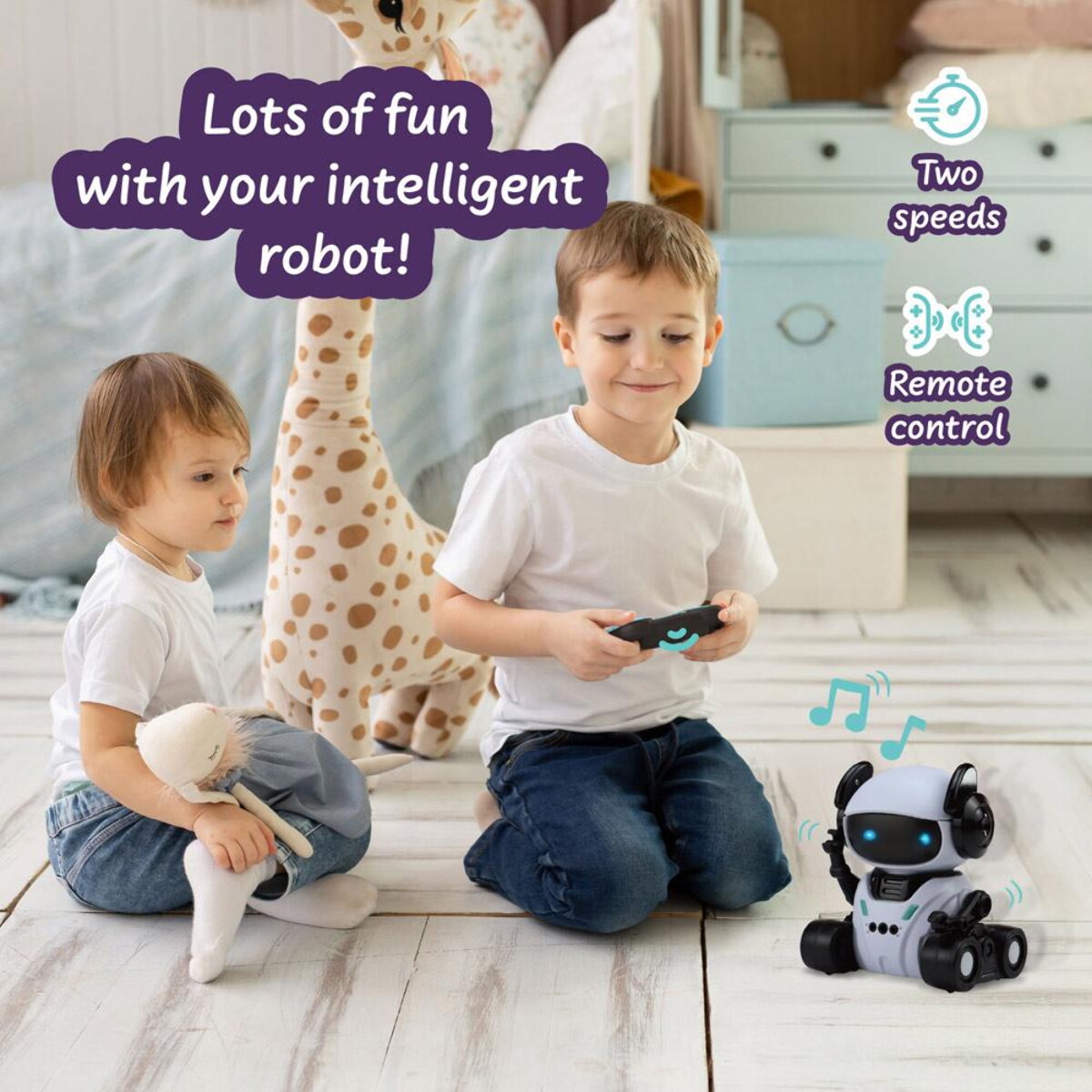 Gry z logo – romi intelligent robot. zabawka edukacyjna dla dzieci 35875_100-d ROMI INTELLIGENT ROBOT. Zabawka edukacyjna dla dzieci 35875_100-d