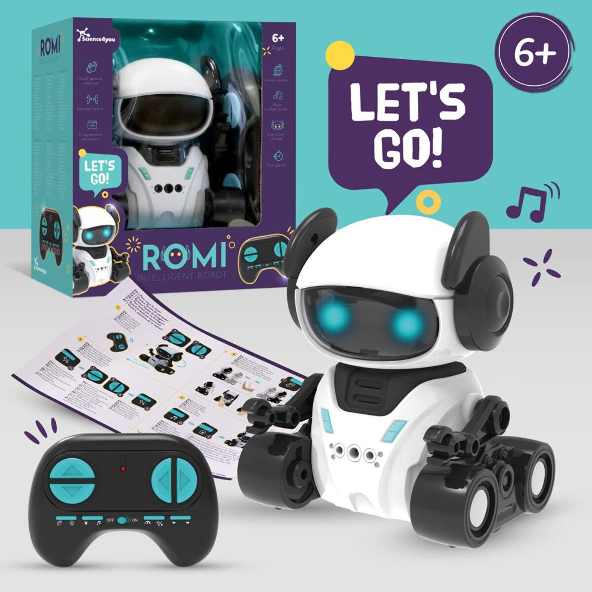 Gry z logo – romi intelligent robot. zabawka edukacyjna dla dzieci 35875_100-e ROMI INTELLIGENT ROBOT. Zabawka edukacyjna dla dzieci 35875_100-e