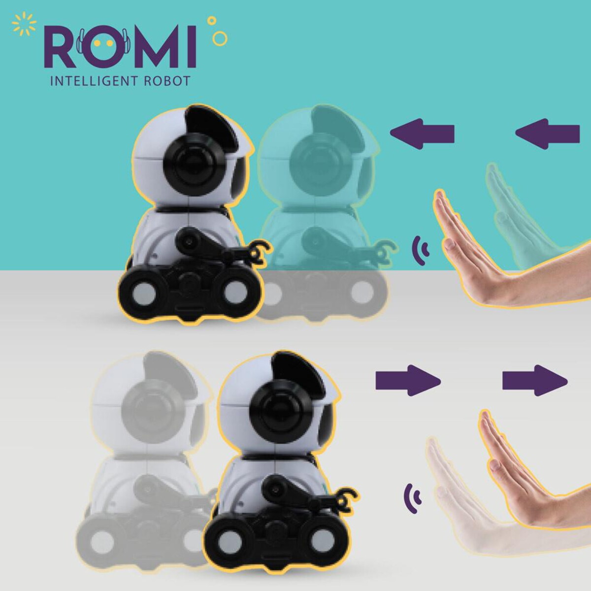 Gry z logo – romi intelligent robot. zabawka edukacyjna dla dzieci 35875_100-f ROMI INTELLIGENT ROBOT. Zabawka edukacyjna dla dzieci 35875_100-f