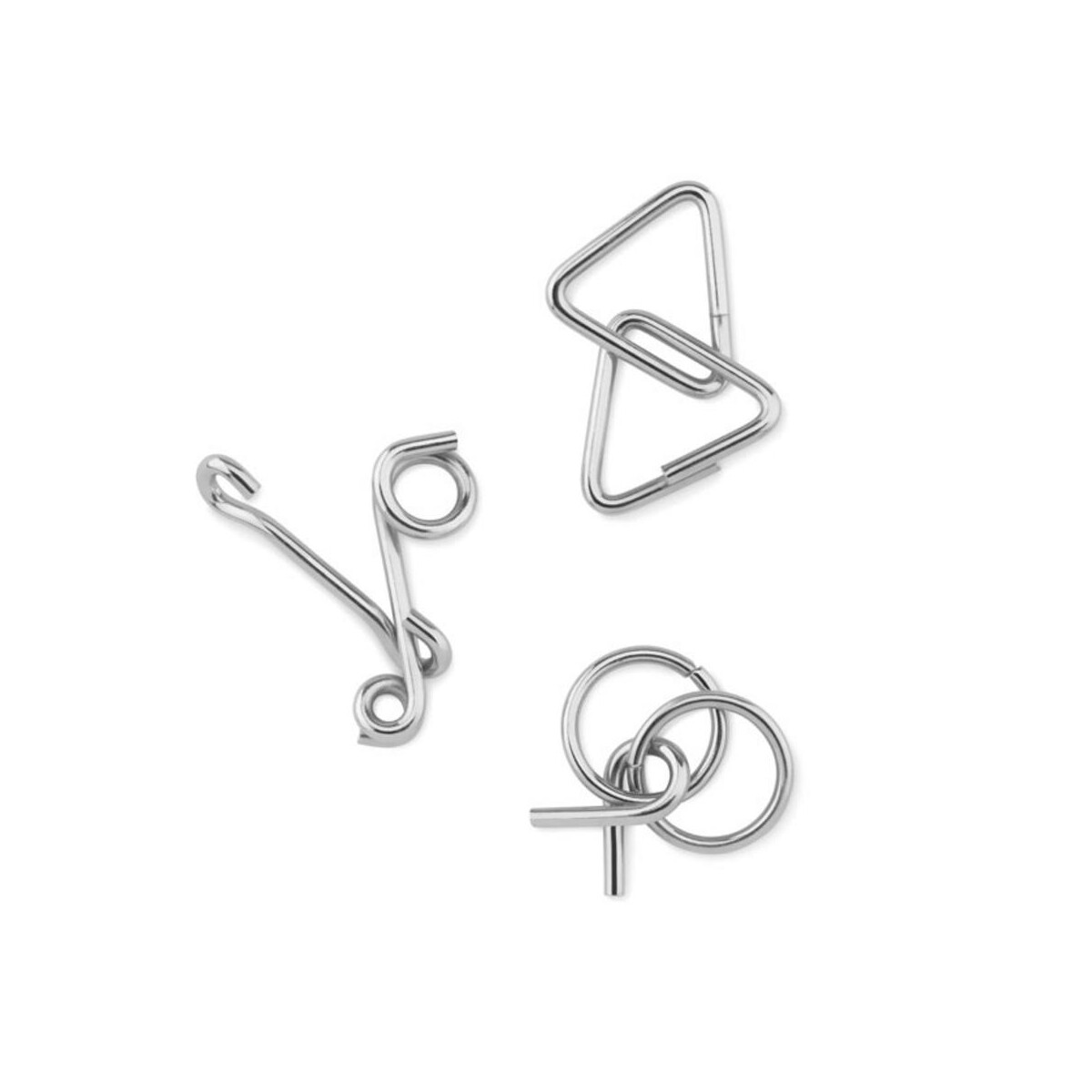 Gry z logo – zestaw 3 metalowych łamigłówek threenats mo9191-13a Zestaw 3 metalowych łamigłówek THREENATS mo9191-13a