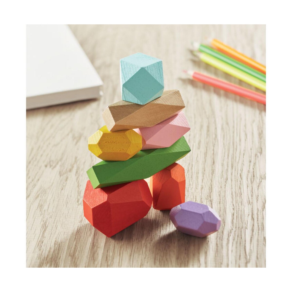 Gry z logo – zestaw 8 drewnianych kamieni dolmen mo6710-13-ambiant Zestaw 8 drewnianych kamieni DOLMEN mo6710-13-ambiant