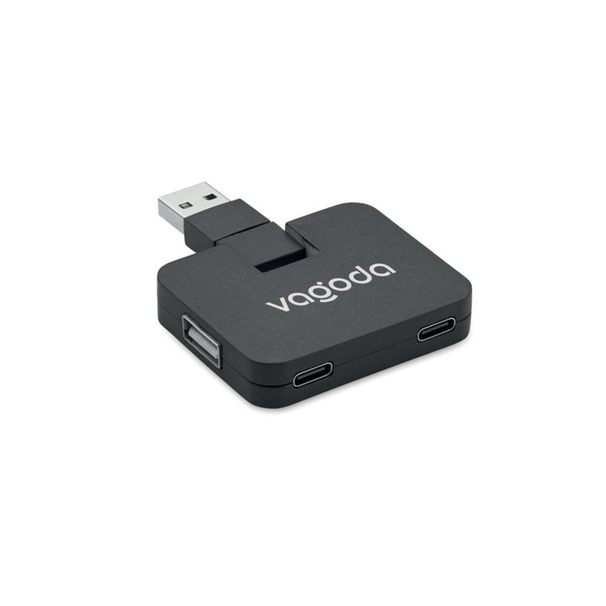 Huby usb z logo – 4-portowy usb square-c mo2254-03-print 4-portowy USB SQUARE-C mo2254-03-print