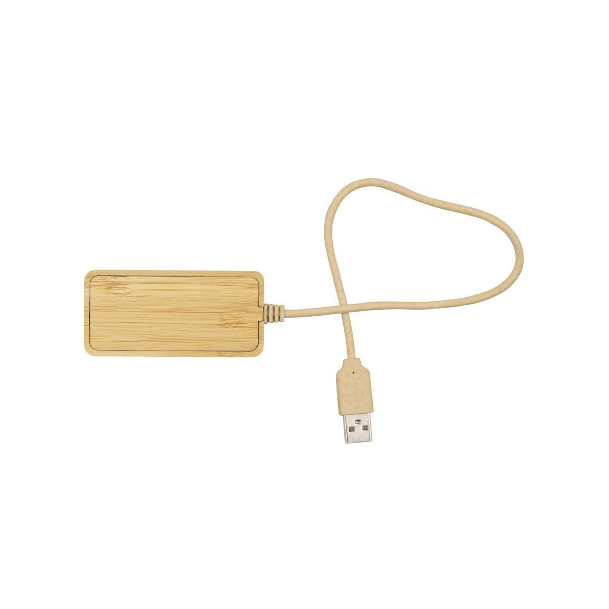 Huby usb z logo – bambusowy hub usb i usb-c b’right | kenzie V7283-17_IUN01 Bambusowy hub USB i USB-C B'RIGHT | Kenzie V7283-17_IUN01