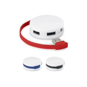 GARDNER. HUB z kablem i 4 portami USB-A z ABS 97357_set