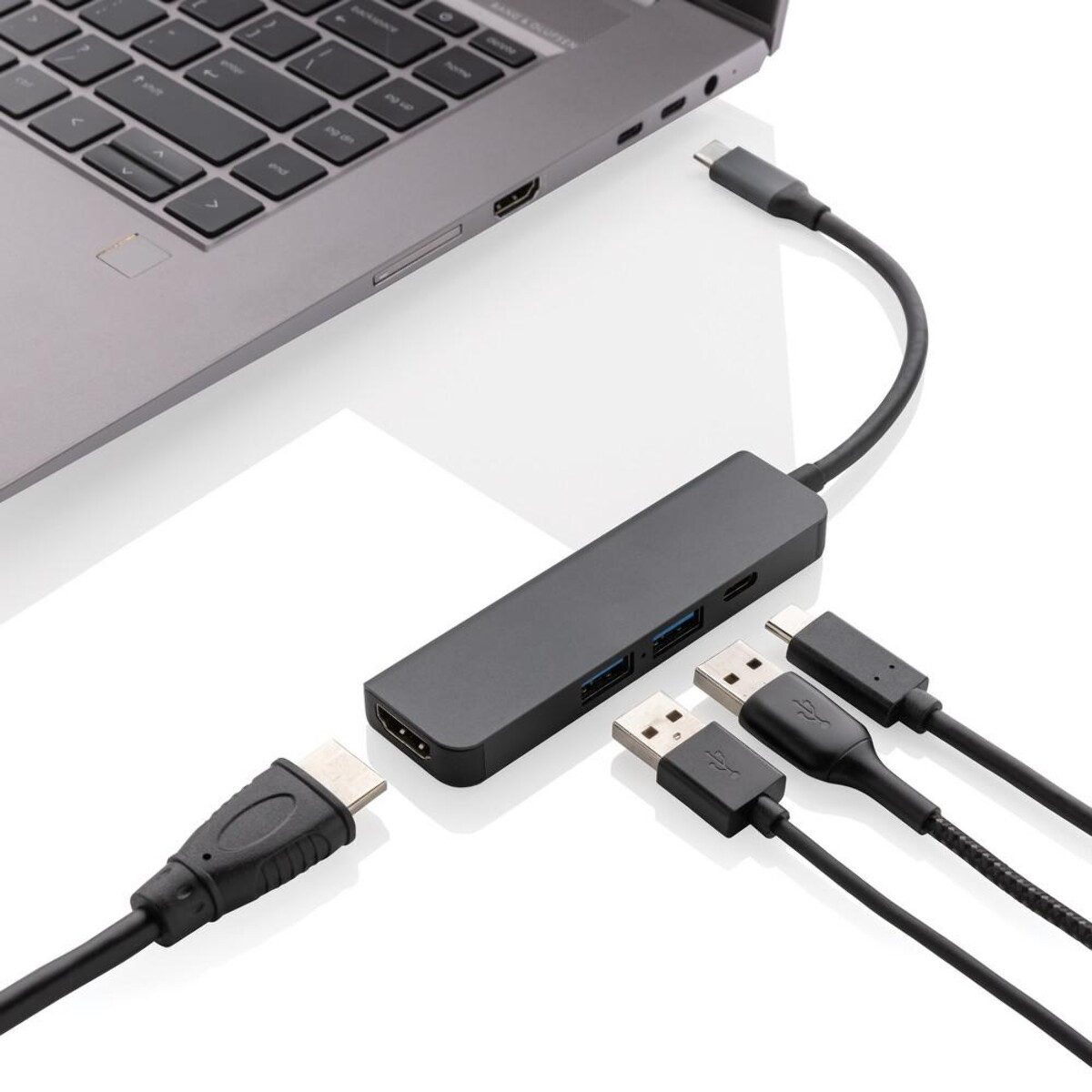 Huby usb z logo – hub usb 3.0 i usb typu c terra, wejście hdmi 4k, rabs P308.652__B_3 Hub USB 3.0 i USB typu C Terra, wejście HDMI 4K, RABS P308.652__B_3