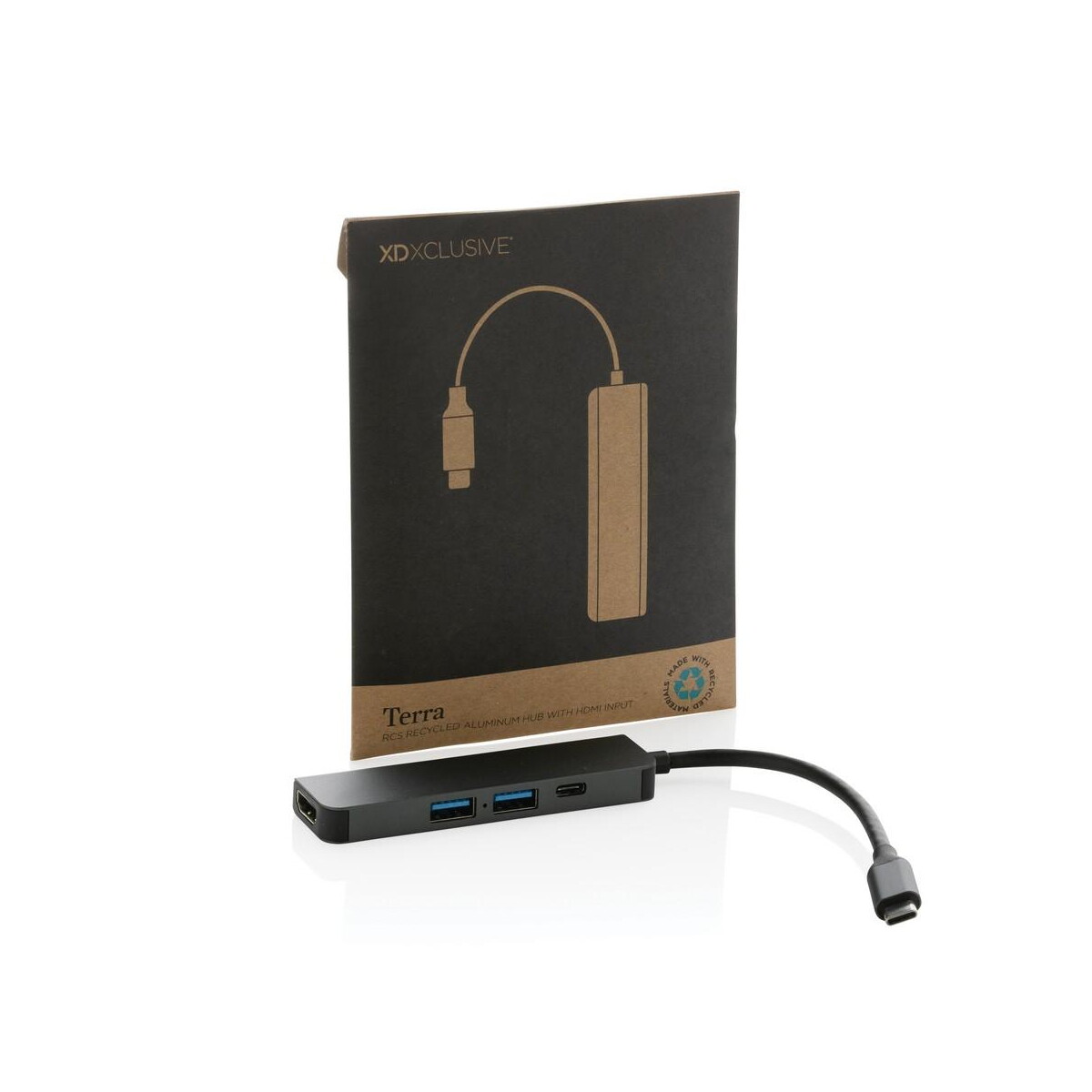 Huby usb z logo – hub usb 3.0 i usb typu c terra, wejście hdmi 4k, rabs P308.652__P_500 Hub USB 3.0 i USB typu C Terra, wejście HDMI 4K, RABS P308.652__P_500