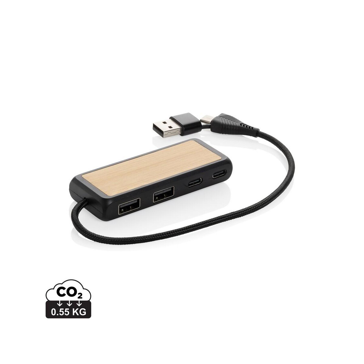 Huby usb z logo – hub usb, plastik z recyklingu P308.5601__S_0 Hub USB, plastik z recyklingu P308.5601__S_0